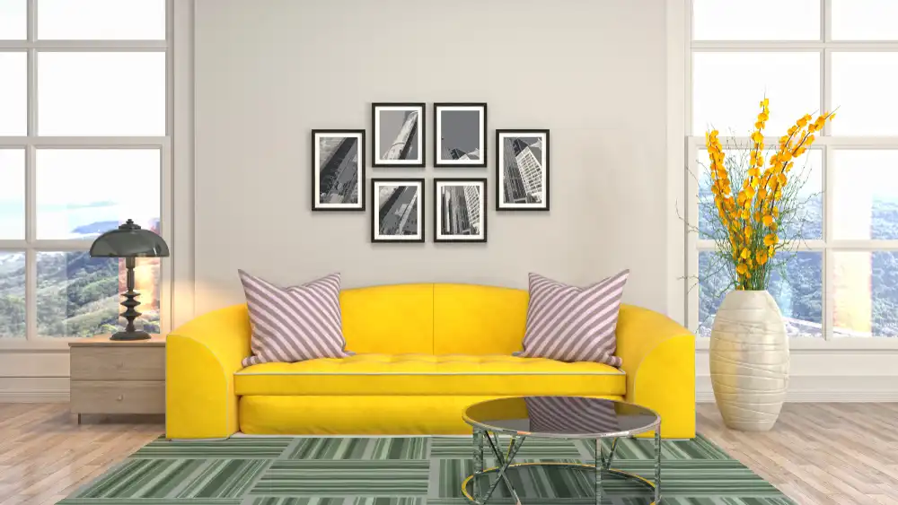 barevný koberec do obýváku