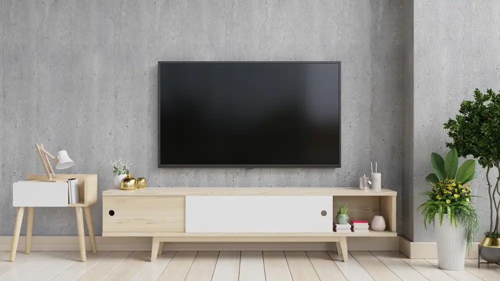 moderní obývák TV stolek