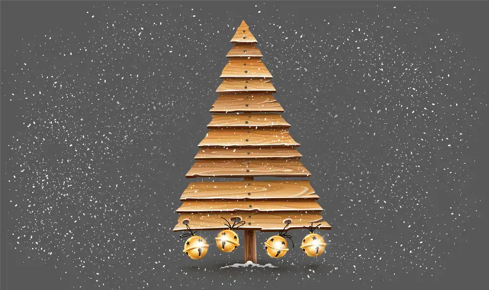 vánoční stromek z desek